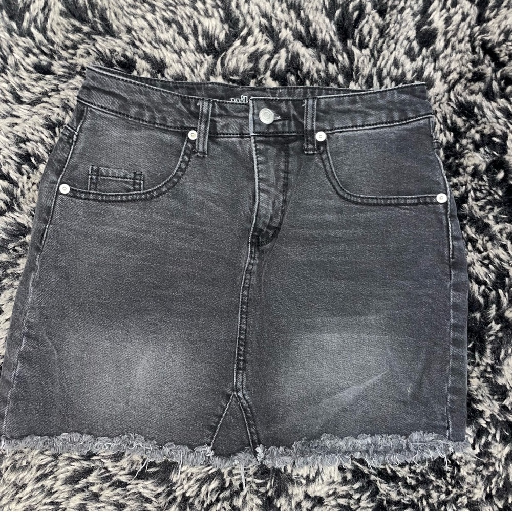 Wild Fable Black Mini Jean Skirt